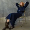 Adolfo Dominguez Faldas>Falda Denim Midi Azul Denim