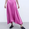 Adolfo Dominguez Faldas>Falda Midi Con Godet Rosa