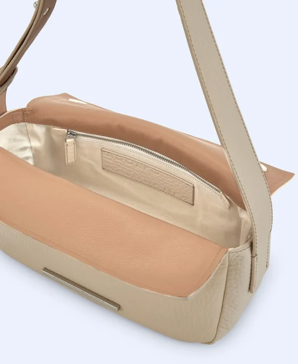 Adolfo Dominguez Bolsos>Hobo Pequeno Doble Solapa Crudo