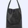 Adolfo Dominguez Bolsos>Maxi Shopper En Piel Vaqueta Negro