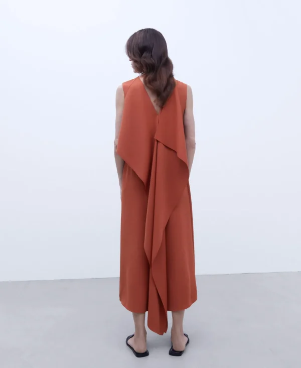 Adolfo Dominguez Vestidos Y Monos>Maxi Vestido Evase Teja