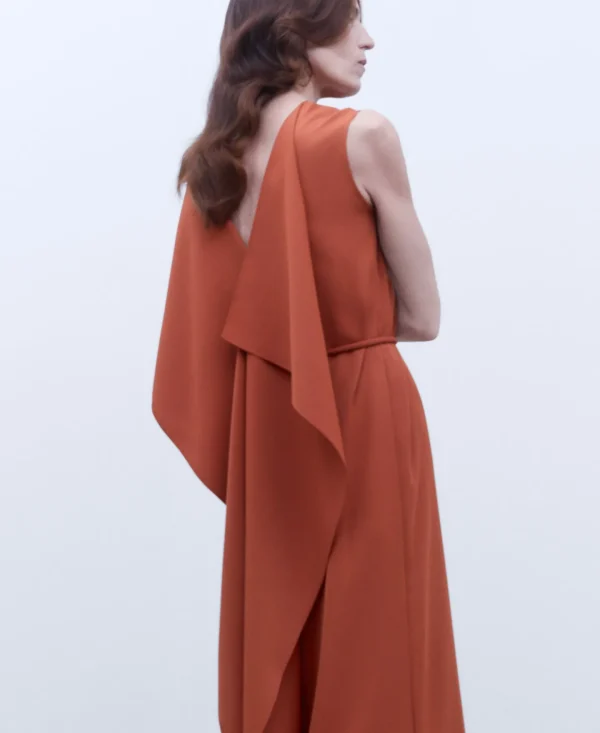 Adolfo Dominguez Vestidos Y Monos>Maxi Vestido Evase Teja