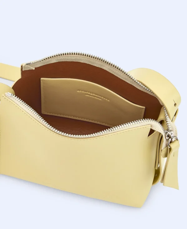 Adolfo Dominguez Bolsos>Mini Bandolera Hecha En Espana Amarillo