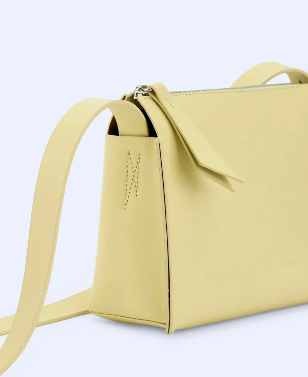 Adolfo Dominguez Bolsos>Mini Bandolera Hecha En Espana Amarillo