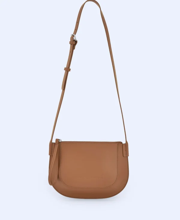 Adolfo Dominguez Bolsos>Mini Bandolera Tricolor En Piel Vaqueta Cuero