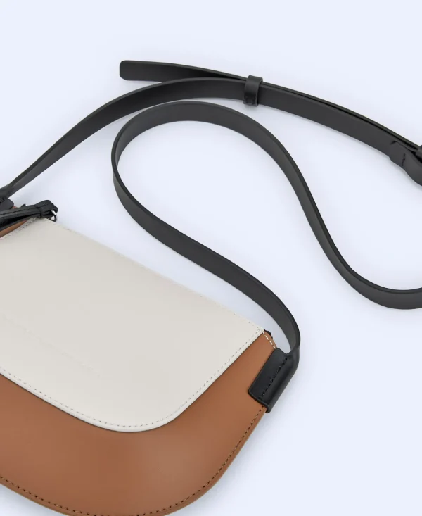 Adolfo Dominguez Bolsos>Mini Bandolera Tricolor En Piel Vaqueta Multicolor