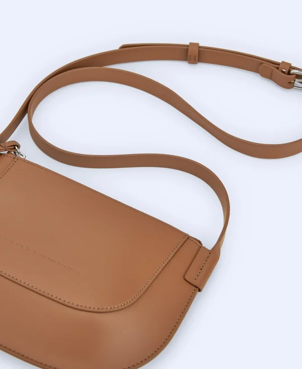 Adolfo Dominguez Bolsos>Mini Bandolera Tricolor En Piel Vaqueta Cuero