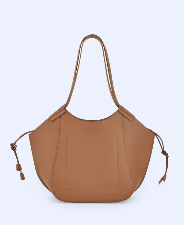 Adolfo Dominguez Bolsos>Mini Shopper En Piel Vaqueta Cuero