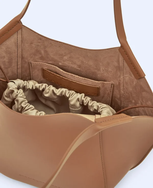 Adolfo Dominguez Bolsos>Mini Shopper En Piel Vaqueta Cuero