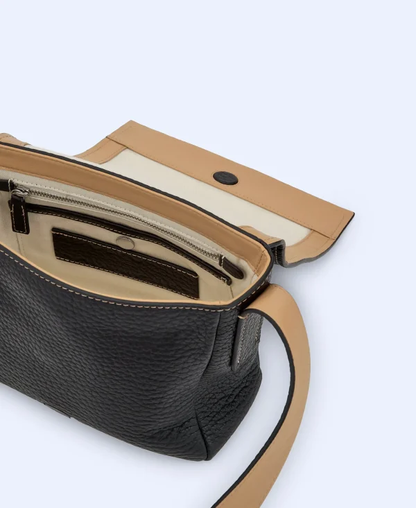 Adolfo Dominguez Bolsos>Minibandolera En Piel Responsable Negro