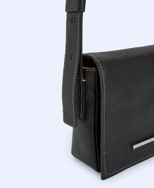 Adolfo Dominguez Bolsos>Minibandolera En Piel Responsable Negro