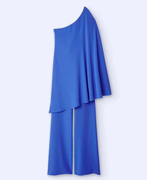Adolfo Dominguez Vestidos Y Monos>Mono Asimetrico Monocolor Azul