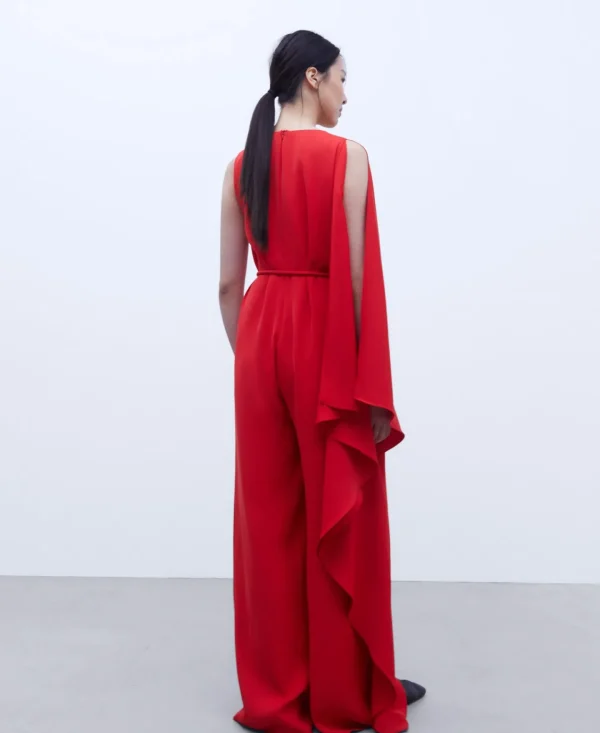 Adolfo Dominguez Vestidos Y Monos>Mono Coctel Asimetrico Rojo