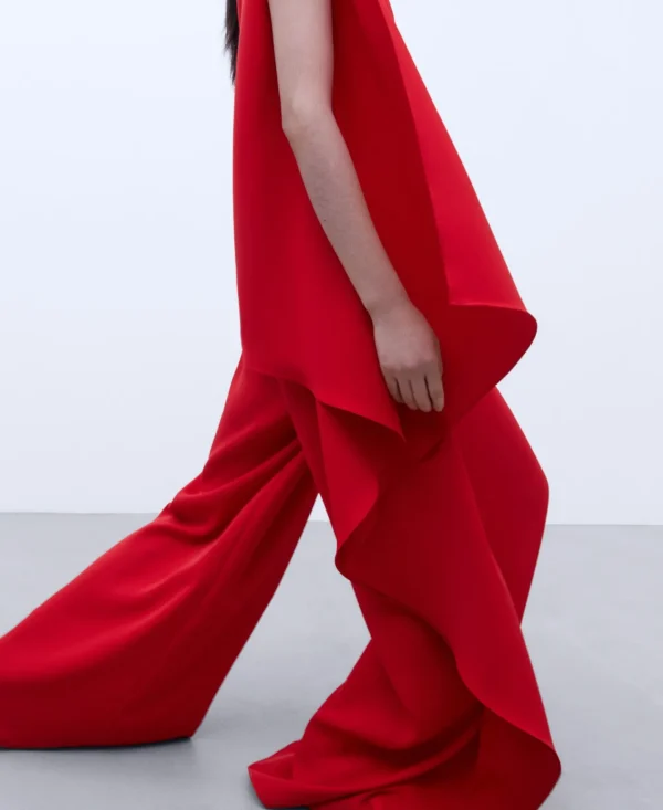 Adolfo Dominguez Vestidos Y Monos>Mono Coctel Asimetrico Rojo