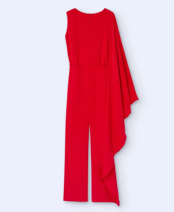 Adolfo Dominguez Vestidos Y Monos>Mono Coctel Asimetrico Rojo