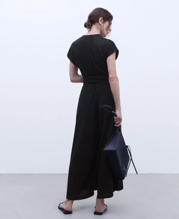 Adolfo Dominguez Vestidos Y Monos>Mono Largo Con Escote Pico Negro