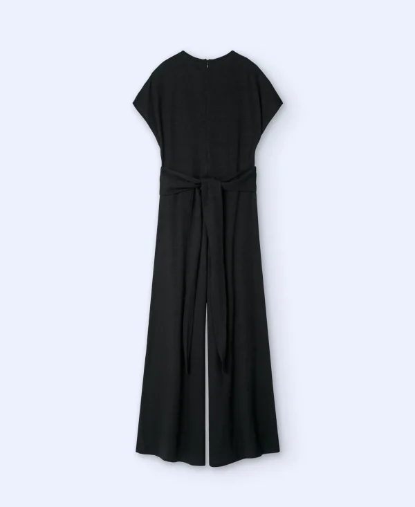Adolfo Dominguez Vestidos Y Monos>Mono Largo Con Escote Pico Negro