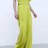 Adolfo Dominguez Vestidos Y Monos>Mono Monocolor Con Escote En Pico Verde Pistacho