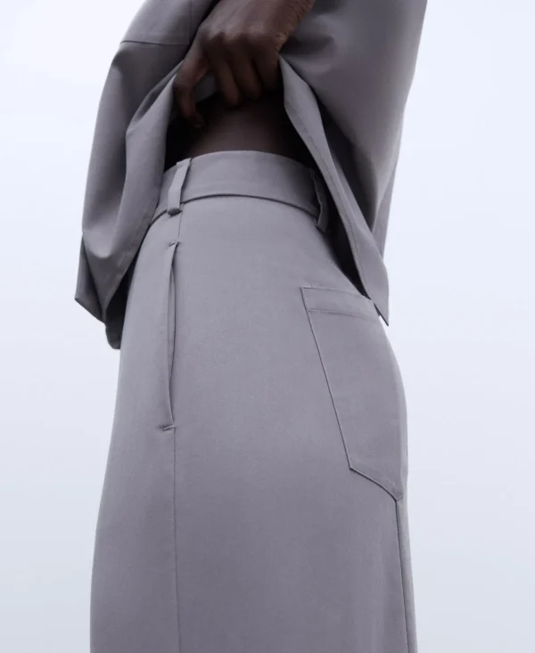 Adolfo Dominguez Pantalones>Pantalon Carrot Fit Gris