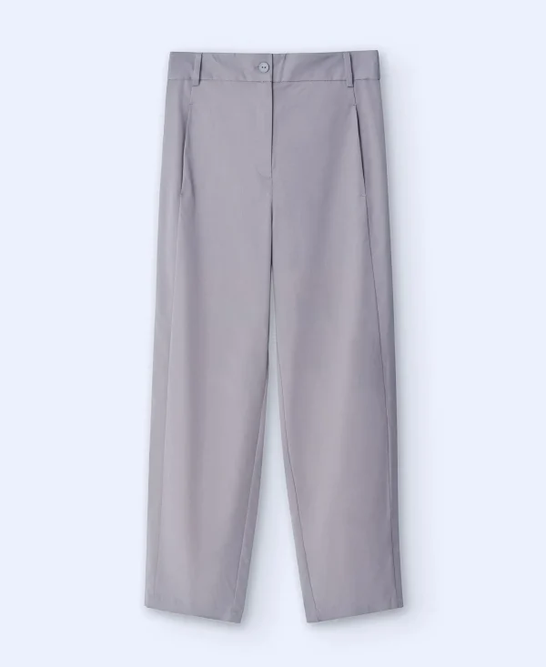 Adolfo Dominguez Pantalones>Pantalon Carrot Fit Gris