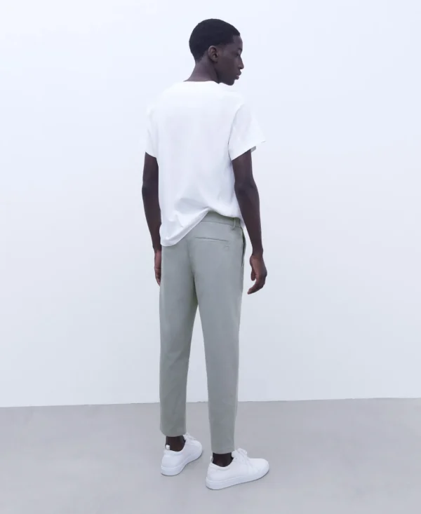 Adolfo Dominguez Pantalones>Pantalon Chino Holgado Con Pinzas Gris Claro