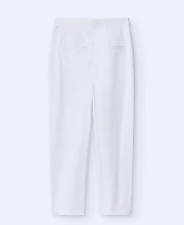 Adolfo Dominguez Pantalones>Pantalon Con Pliegue En Algodon Organico Crudo