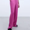 Adolfo Dominguez Pantalones>Pantalon De Pinzas Monocolor Rosa