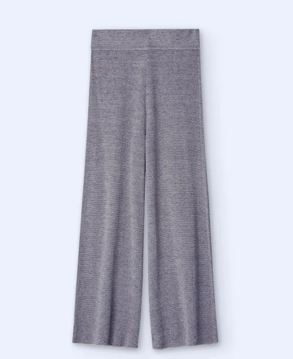 Adolfo Dominguez Pantalones>Pantalon De Punto Pierna Amplia Piedra