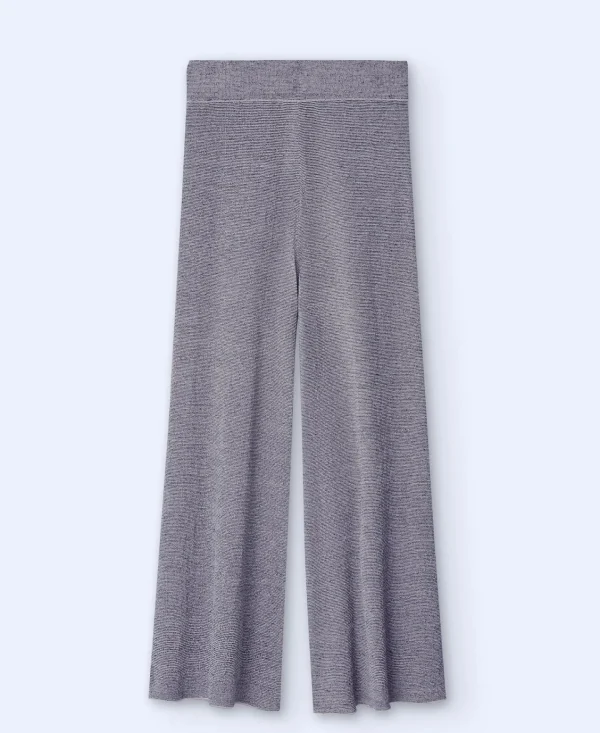 Adolfo Dominguez Pantalones>Pantalon De Punto Pierna Amplia Piedra