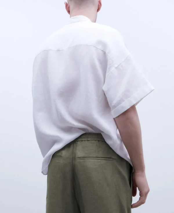 Adolfo Dominguez Pantalones>Pantalon En Lino Europeo Gris/Verde