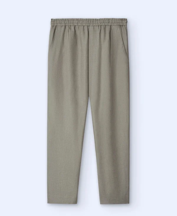 Adolfo Dominguez Pantalones>Pantalon En Lino Europeo Gris/Verde