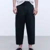 Adolfo Dominguez Pantalones>Pantalon En Lino Europeo Y Algodon Azul Royal