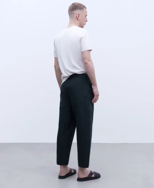 Adolfo Dominguez Pantalones>Pantalon En Lino Europeo Y Algodon Azul Royal