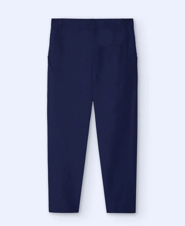 Adolfo Dominguez Pantalones>Pantalon En Lino Europeo Y Algodon Azul Royal