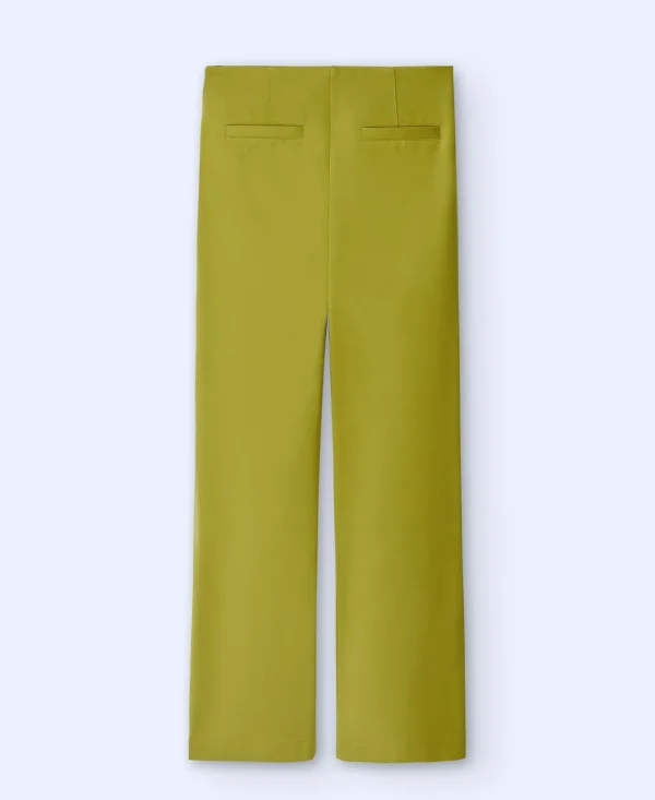 Adolfo Dominguez Pantalones>Pantalon En Punto Roma Verde Pistacho