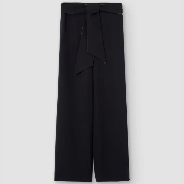 Adolfo Dominguez Pantalones>Pantalon Fluido En Poliester Reciclado Negro