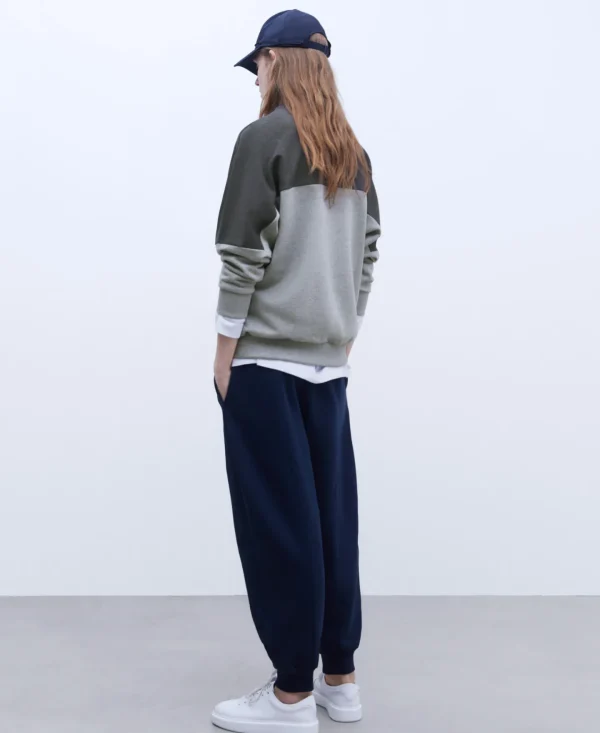 Adolfo Dominguez Pantalones>Pantalon Jogger En Algodon Organico Azul Marino