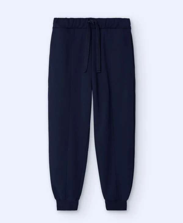 Adolfo Dominguez Pantalones>Pantalon Jogger En Algodon Organico Azul Marino