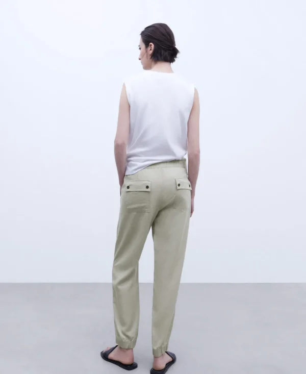 Adolfo Dominguez Pantalones>Pantalon Jogger En Lyocell De Lenzing™ Piedra