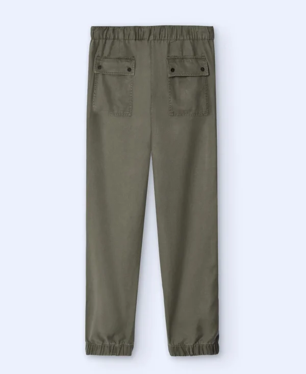 Adolfo Dominguez Pantalones>Pantalon Jogger En Lyocell De Lenzing™ Verde Oscuro