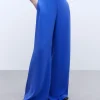 Adolfo Dominguez Pantalones>Pantalon Largo Monocolor Azul