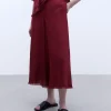 Adolfo Dominguez Pantalones>Pantalon Palazzo En Lino Europeo Teja