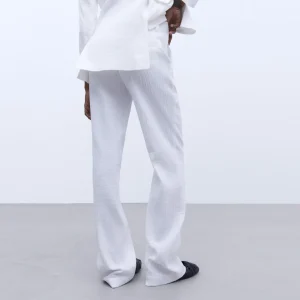 Adolfo Dominguez Pantalones>Pantalon Sastre De Corte Recto Blanco Natural