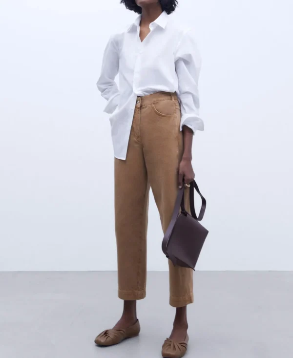 Adolfo Dominguez Pantalones>Pantalon Vaquero Carrot Fit Caramelo