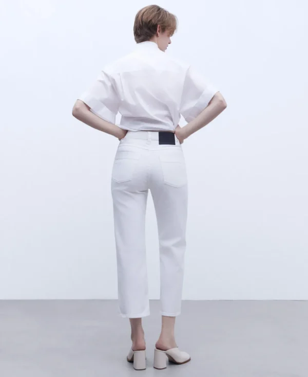 Adolfo Dominguez Pantalones>Pantalon Vaquero Cinco Bolsillos Blanco