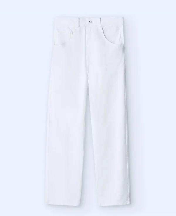 Adolfo Dominguez Pantalones>Pantalon Vaquero Cinco Bolsillos Blanco