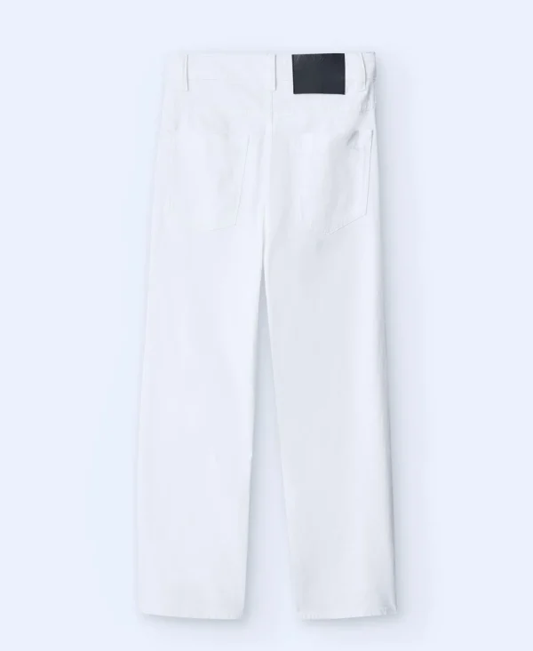 Adolfo Dominguez Pantalones>Pantalon Vaquero Cinco Bolsillos Blanco