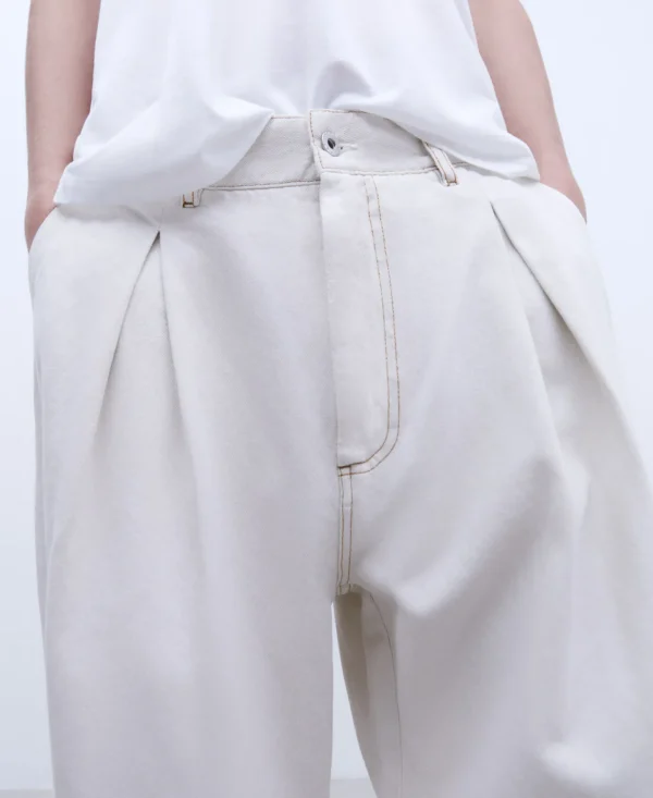 Adolfo Dominguez Pantalones>Pantalon Vaquero Silueta Barril Crudo