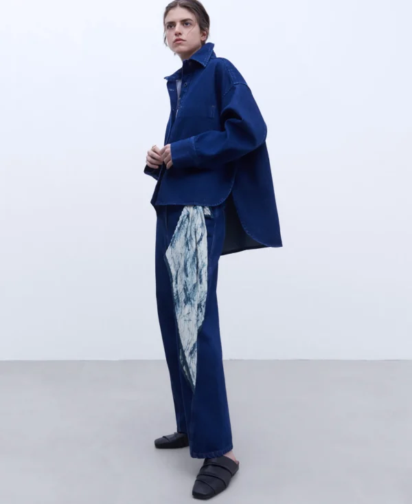 Adolfo Dominguez Foulares>Panuelo Bandana Estampado Azul