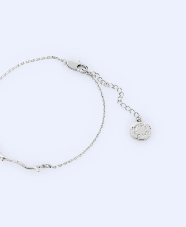 Adolfo Dominguez Bisutería>Pulsera De Cadena Motivo Rama Plateado